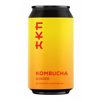 Limonáda Kombucha Ginger - plechovka 330 ml, balení 24 ks
