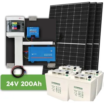 solární set Ecoprodukt Predpripravený ostrovný systém Victron 24V 1200VA 1305Wp 200Ah Hoppecke batéria