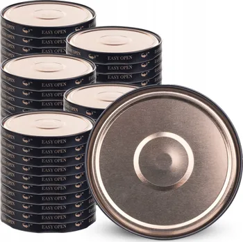 Víčko na zavařovací sklenici Šroubovací Víčko do sklenice Kadax kovová, černá, zlatá, průměr 82 mm, 50 ks