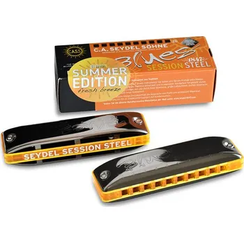 Foukací harmonika C.A. Seydel Sohne Session steel Summer edition 2025 - Žlutá / D