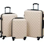 vidaXL Sada skořepinových kufrů na kolečkách 3 ks zlatá ABS