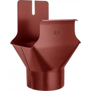 okap Kotlík pozinkovaný hranatý ocelově červený 250/80 mm na kulatý svod