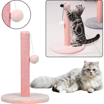 Škrabadlo pro kočky sloupek věž 40 × 30 cm růžové