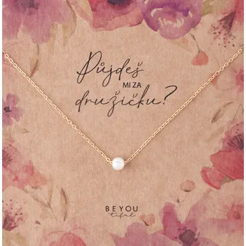 Řetízek Dárková karta Půjdeš mi za družičku a řetízek z oceli