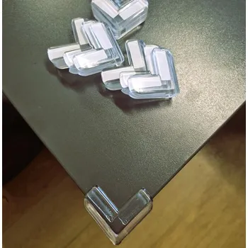 Nábytkové kování Interex Sada 12ks ochranných rohů pro stoly a nábytek / Transparentní