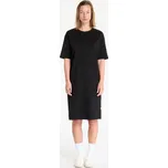 Šaty Urban Classics Ladies Organic Oversized Slit Tee Dress Black M