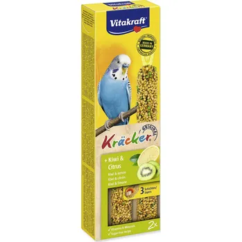 Krmivo pro ptáka Tyčinky Vitakraft Kracker andulka, s kiwi a citrusy 2ks