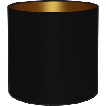 Stojací lampa Stínidlo na lampu stojací/závěsné Válec 15/15cm E27 Černá + Zlatá MIRANO