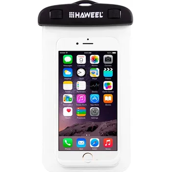 Pouzdro na mobilní telefon Pouzdro HAWEEL pro Apple iPhone - voděodolné - plast / guma - černé / průhledné