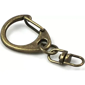 Materiál na výrobu šperku Karabina na klíče staromosaz – 1 ks