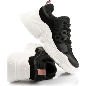 Dámské tenisky BOTY NA VYŠŠÍ PLATFORMĚ DKNY ODELLA - CHUNKY SNEA BLACK