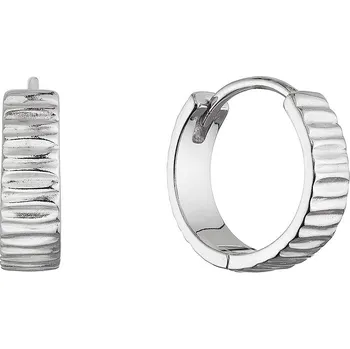 Náušnice Evolution Group Stříbrné náušnice kruhy plastický vzor 61089