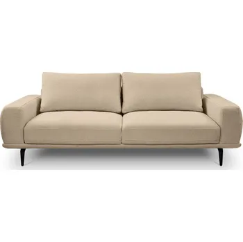 Pohovka Rozkládací pohovka Salmi pro 3 osoby s funkcí spaní béžová skandinávský styl do obýváku