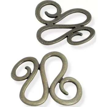 Materiál na výrobu šperku Ozdobný ornament starozlatý - 1 ks