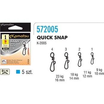 Obratlík s karabinkou Kamatsu QUICK