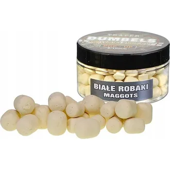 Boilies Dumbells Pop Up Traper 8-10mm 30g Bílí Červi