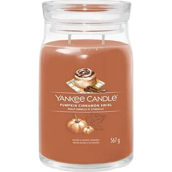 Svíčka Yankee Candle Pumpkin Cinnamon Swirl Signature Velký 567 g