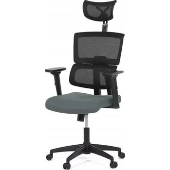 Autronic Kancelářská židle, šedá látka a černá síťovina MESH