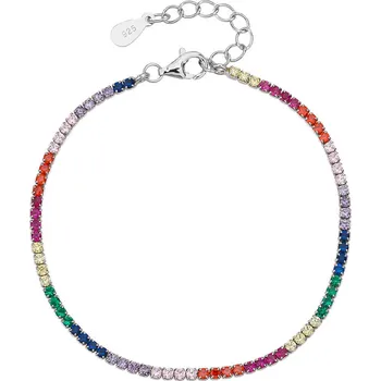 Náramek BEALIO Stříbrný náramek TENISOVÝ 1 linka barevný Délka náramku: 16+3 cm 03-12185-3468