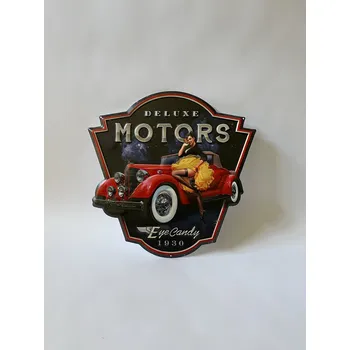 Plechová cedule DELUXE MOTORS - PLECHOVÁ CEDULE