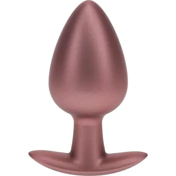 Anální kolík Anální kolík Ouch! Smooth Silicone Anal Plug Large Rose Gold, silikonový anální kolík 9 x 4 cm