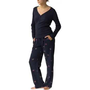 Pánské pyžamo Dámské pyžamo NLP 482 dark blue - Atlantic tmavě modrá S