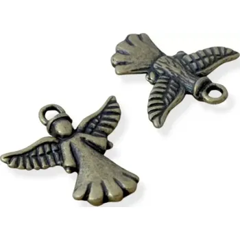 Materiál na výrobu šperku Přívěsek anděl starozlato - 1 ks