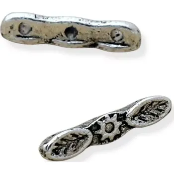 Materiál na výrobu šperku Rozdělovník květinový starostříbro - 4 ks