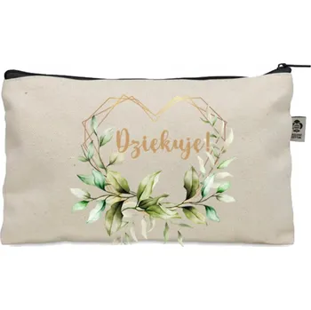 Kosmetická taška Kosmetická taštička béžová dárek pouzdro DĚKUJI poděkování KO_242