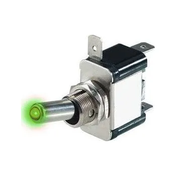 Auto elektroinstalace Vypínač páčkový ON-OFF 12V/20A zelený