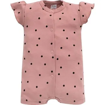 Kojenecký overall PINOKIO Letní overal celorozepínací Tres Bien puntíky STARORŮŽOVÁ - 56