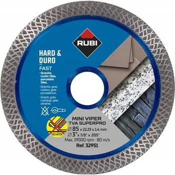 Řezný kotouč RUBI Diamantový kotouč pro tvrdé materiály s okrajem TURBO VIPER-TVA 32951