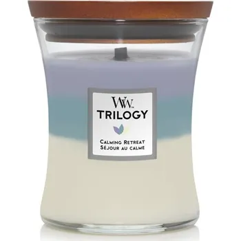 Svíčka WoodWick Trilogy Calming Retreat váza střední 275 g