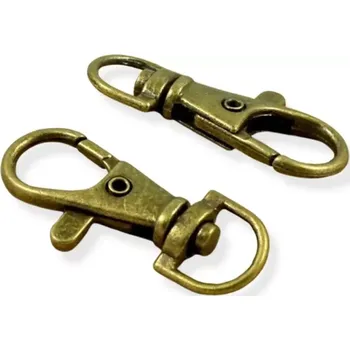 Materiál na výrobu šperku Karabina na klíče otočná starozlato - 1 ks