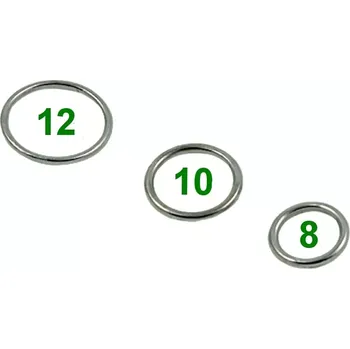 Kroužek pevný pratelný 12mm - 10 ks