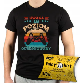 Pánské tričko Tričko k 18. narozeninám pro muže dárek, pánské tričko, bavlna 100%, velikost L + balení