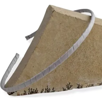 Čelenka do vlasů kovová se saténem stříbrošedá - 1 ks