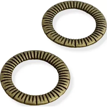 Materiál na výrobu šperku Ozdobný kroužek starozlatý - 20 ks