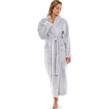 Dámský župan Dámský župan se šálovým límcem LILLY extra stříbrná - 4XL