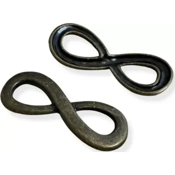 Materiál na výrobu šperku Nekonečno starozlaté velké - 2 ks