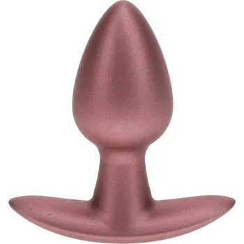 Anální kolík Anální kolík Ouch! Smooth Silicone Anal Plug Small Rose Gold, silikonový anální kolík 6,5 x 2,7 cm