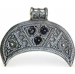 Drakkaria LUNICE, velkomoravský stříbrný přívěsek, Ag 925 a ijolit