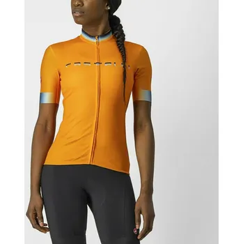 cyklistický dres Dres Castelli Dres Castelli Gradient 4521050 dámský kr. r. pop orange S S