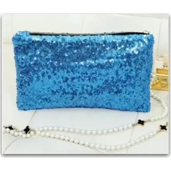 Kabelka TAŠKA do ruky / PSANÍČKO na zip 707248 světle modrá