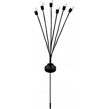 Venkovní osvětlení Solární zahradní lampa bílá studená KOULE 75 cm 6 LED diod pampeliška P-376