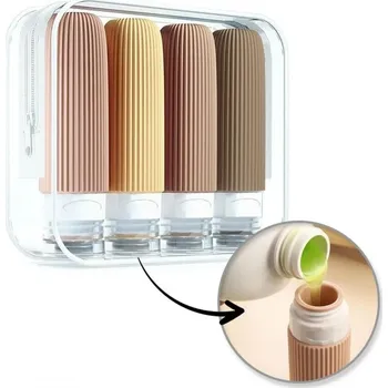 Paradox Cestovní sada silikonových kosmetických lahviček EMPORA / Zlatá