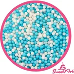 SweetArt cukrové perly modré a bílé 5 mm (1 kg) ▹