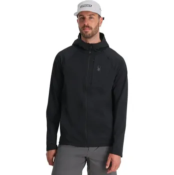 Pánská mikina Mikina s kapucí Spyder Gridweb Fleece Hoodie Mens Black 38A031415 25/26