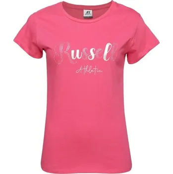 Dámské tričko Dámské tričko Russell Athletic GT1G XS Růžová, Stříbrná