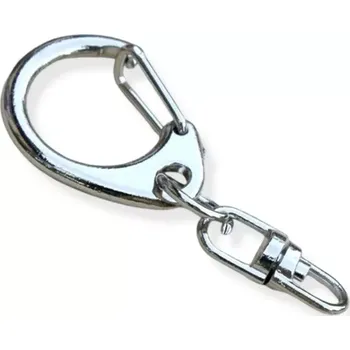 Materiál na výrobu šperku Karabina otočná 40mm platinová barva - 20 ks